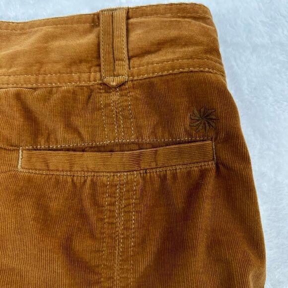 Athleta Women's Size 4 Pleated Corduroy A-Line Flare Mini Skirt Rust Brown - Picture 4 of 11